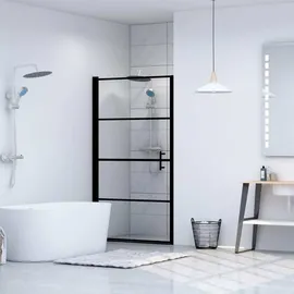 vidaXL Duschtür Hartglas 100 x 178 cm Schwarz