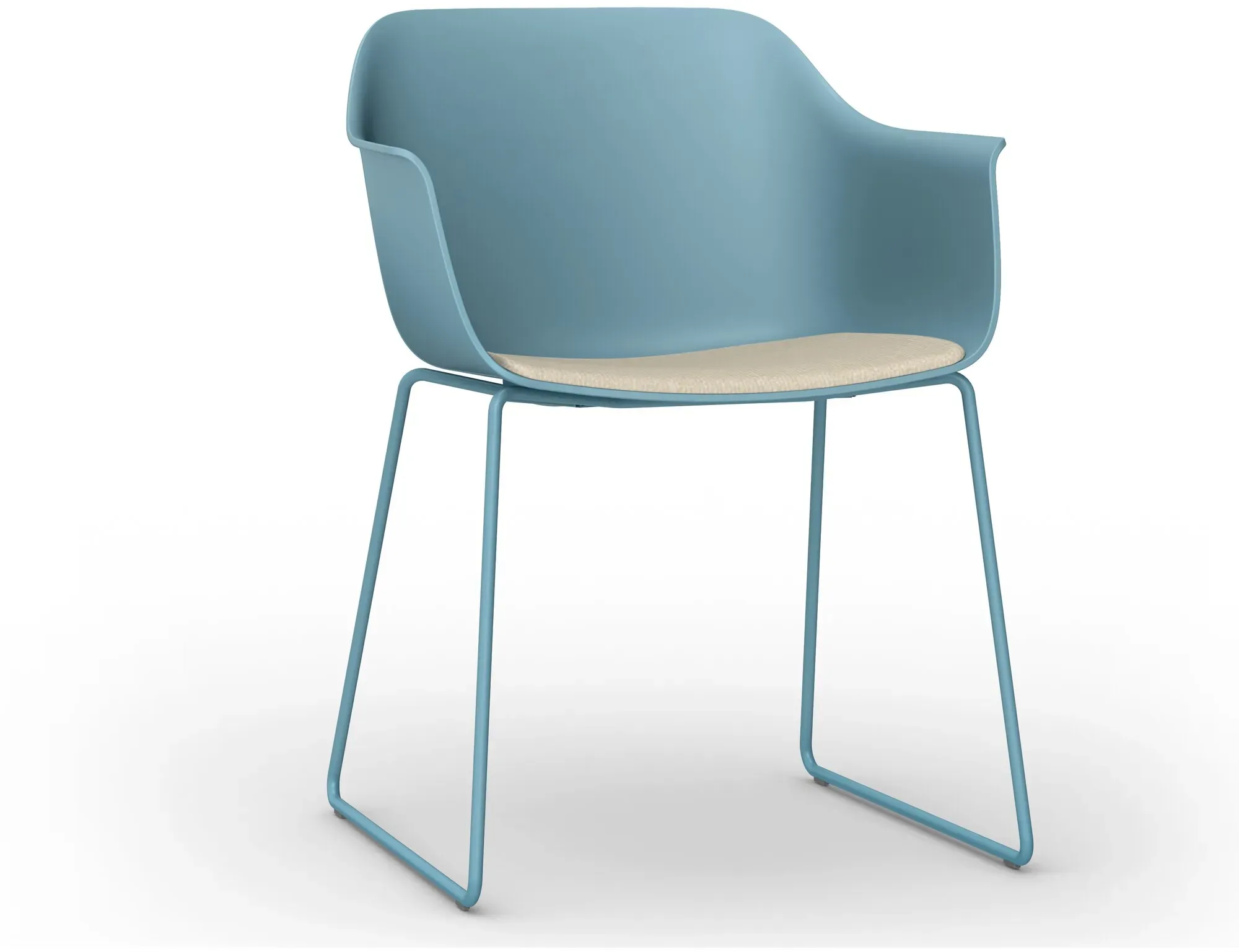 Resol »Shape Patin« Outdoor Stuhl gepolstert Retro Blue / Taupe