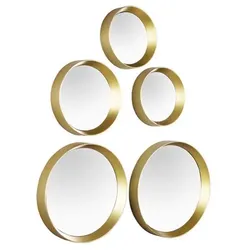 Wandspiegel Dekospiegel Flurspiegel gold Dekospiegel Wohnzimmerspiegel  5er Set
