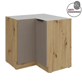 Küchen-Preisbombe Eckunterschrank 90x90 cm Sandgrau matt
