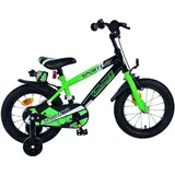 Volare Kinderfahrrad Sportivo für Jungen 14 Zoll Kinderrad Schwarz Grün