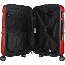 suitline Hartschalenkoffer Trolley 4-Rollen Cabin 55 cm / 34 l rot