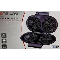 Ambiano Doppel Waffeleisen Herzform  Antihaftbeschichtet 1300 W Neu