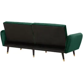 Beliani 3-Sitzer-Schlafsofa, Smaragdgrün, Textil, 212x90x80 cm, Wohnzimmer, Sofas , Couches, Schlafsofas