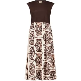Cartoon Druckkleid A-Linie Beige 34