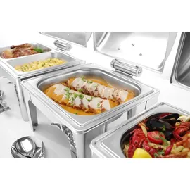 HENDI Chafing Dish, GN 1/2, Spiegelglanz, 4L, 365x345x(H)345mm,