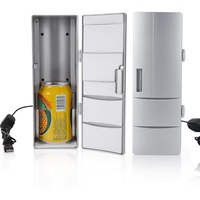 Mini-Kühlschrank Kompakter USB-Kühlschrank Gefrierdose Getränke Bier Kühler Wärmer Reise Auto Bürogebrauch