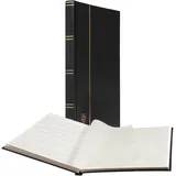 Leuchtturm 324812 Briefmarken-Sammel-Album - Einsteckbuch Basic - 32 weiße DIN A4-Seiten - unwattierter Einband schwarz