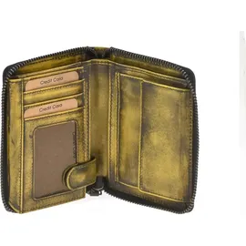 GREENBURRY RFID Geldbörse Damen gelb - braun