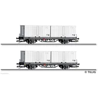 TILLIG Güterwagenset Containertragwagen 01109 TT
