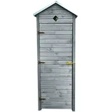 Promadino Gartenschrank 'Babylon' grau 78 x 194,5 x 49,5 cm