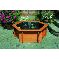 Promadino Sechseck-Hochteich 125 cm Solar