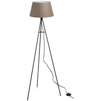 ELC Elsika Tripod-Stehlampe, Stoffschirm, braun