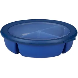 Mepal - Meal Prep Box Cirqula - Bento-Schüssel mit 3 Fächern - Frischhaltedose luftdicht - Mahlzeiten getrennt aufbewahren - Meal-Prep-Boxen & Vorratsdosen - 1000 ml - Vivid blue