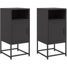 vidaXL Nachtschrank 36 x 39 x 78 cm Schwarz
