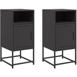 vidaXL Nachtschrank 36 x 39 x 78 cm Schwarz