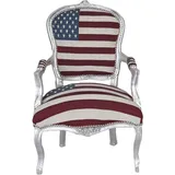 Barock Stuhl Union Jack Sessel Louis Seize Armlehnstuhl Antik Esszimmerstuhl