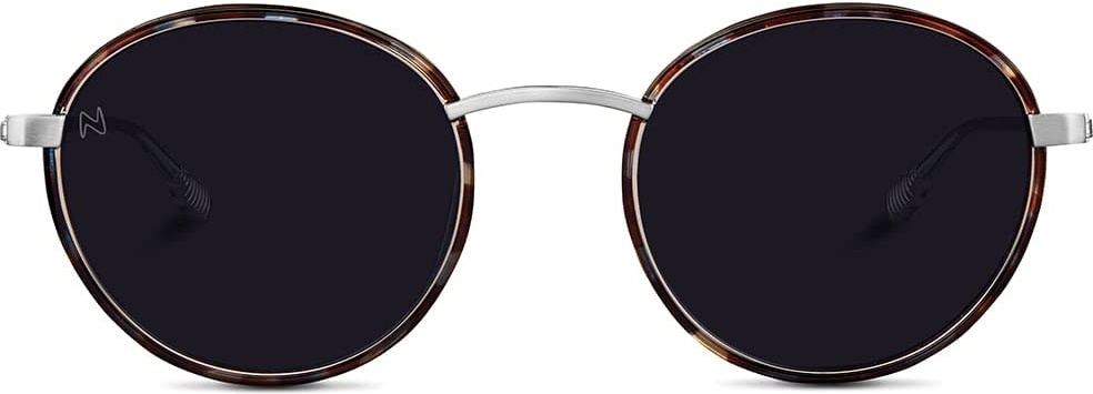 NOOZ Polarisierte Sonnenbrille aus Metall, rund, für Damen und Herren, Dark Schildkröte, Einheitsgröße - Einheitsgröße