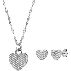 Fossil Schmuck-Set Edelstahl   Damen 