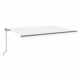 vidaXL LED Automatische Markise 500 x 350 cm creme inkl. Windsensor 3069232