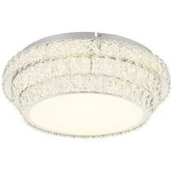 Deckenleuchte Deckenlampe Esszimmerlampe Dimmer Fernbedienung Kristalle LED 50cm