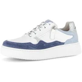 Gabor Sneaker Low Damen Blau/Silber/Weiß 36