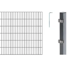 GAH Alberts Alberts Doppelstabmatten-Grundset 30 m 200 x 120 cm Type 6/5/6 anthrazit