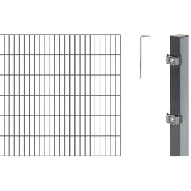 GAH Alberts Alberts Doppelstabmatten-Grundset 30 m 200 x 120 cm Type 6/5/6 anthrazit
