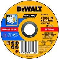 Dewalt DT43905-QZ Trennscheibe Edelstahl flach 115x1,6mm, Schwarz/Gelb