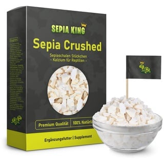 Sepia King - Sepiaschalen Bruch in Premium Qualität - Kalzium für Schildkröten, Bartagame, Geckos, Reptilien - Futterkalk, Kalk Terrarium Zubehör - Keine Reste oder Abfall