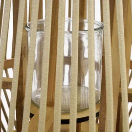 Mica decorations Windlicht Havard Polyester Braun