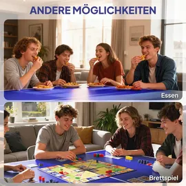 sportnow Tischtennisplatte Klappbar Indoor mit Rollen Blau