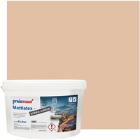 Preismaxx Mattlatex urban colors, bunte Wandfarbe, beige, dunkelbeige, dark beige 5L