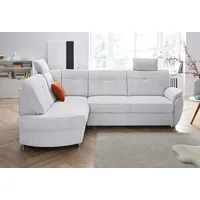 sit&more Ecksofa Kunstleder 2-Sitzer Silber