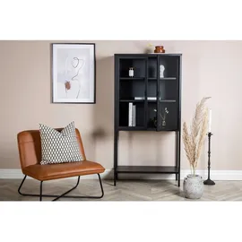 VCM Vitrine Misha 75 x 35 x 0 cm Schwarz