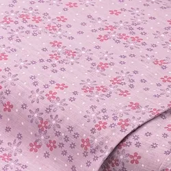 Baumwoll-Viskose-Mix „Blumen“, flieder-color