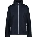 CMP Damen Jacke Woman Jacket Zip Hood Detachble Innjacket black blue (N950) 44