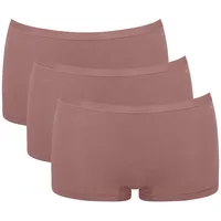 SLOGGI Slip GO Daily Cotton Short 3P 3er Pack Braun