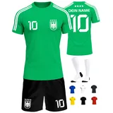 Deutschland Trikot Kinder Herren Damen WM 2026 Fussball Geschenke Jungen Coole Sachen für Jungs Fußball Trainingsanzug Tshirt EM Shirt geschenk junge 10 jahre Fußballtrikot Mädchen Set IIIII20Fo7IIIII - 134