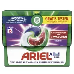 Ariel All in 1 PODS Color+ Colorwaschmittel  8700216241014  , 1 Packung = 15 Pods à 20,4 g