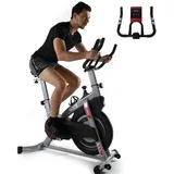 ISE Heimtrainer Fahrrad Indoor Fitnessbike Hometrainer Fahrrad indoor bike mit Herzfrequenzmonitor&LCD Monitor, exercise bike