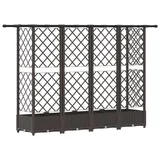 vidaXL Hochbeet mit Rankgitter und Dach 202,5 x 40 x 123 cm Braun