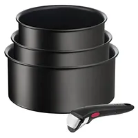 Tefal Ingenio Unlimited L7639343, Kochset, Schwarz, Aluminium, Titan, Schwarz, Abnehmbar - Schwarz