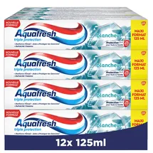 Aquafresh Zahnpasta mit dreifachem Schutz Minze 12 x 125 ml