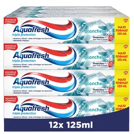 Aquafresh Zahnpasta mit dreifachem Schutz Minze 12 x 125 ml