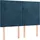vidaXL Boxspringbett 140 x 190 cm Dunkelblau