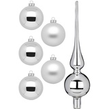 MAGIC by Inge Weihnachtsbaumkugel »Frosty Silver, Weihnachtsdeko, Christbaumschmuck«, (Set, 46 St.), bunt