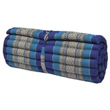 Kapok Thaikissen, Yogakissen, Massagekissen, Kopfkissen, Tantrakissen, Sitzkissen - Blau (Rollmatte breit - 82214)