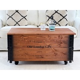 Couchtisch Truhe Wohnzimmertisch Sofatisch Holz massiv vintage shabby loft braun