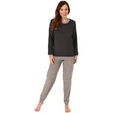 RELAX by Normann Frottee Pyjama Damen Schwarz 36/38